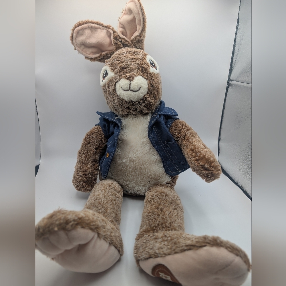 Peter Rabbit stuffed plush with blue jacket